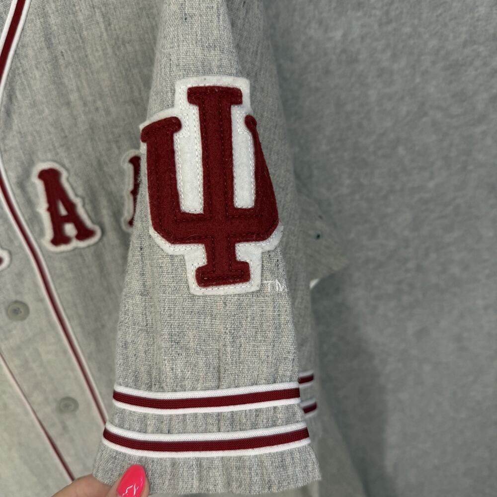 Colosseum Indiana Hoosiers 32 Jersey Mens XXL Gray Wool Blend Basketball - Picture 6 of 10
